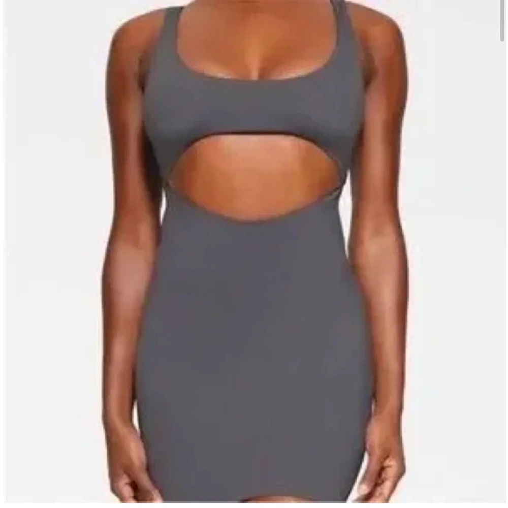 Skims recycled swim cut out tank dress xxs